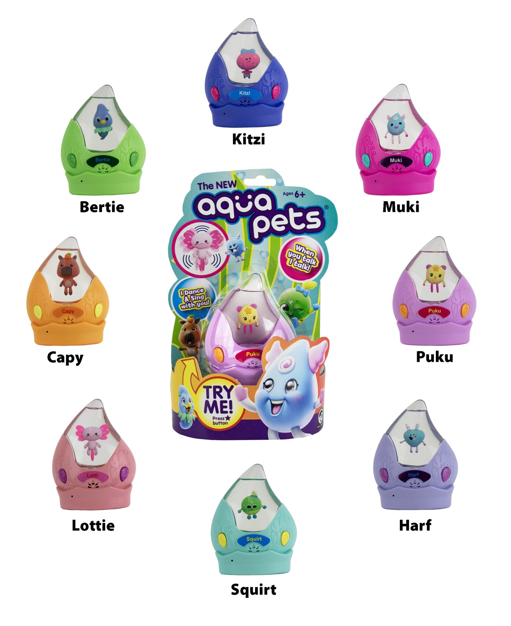Los nuevos Aqua Pets están de vuelta – Estilos variados – Cada uno se vende por separado