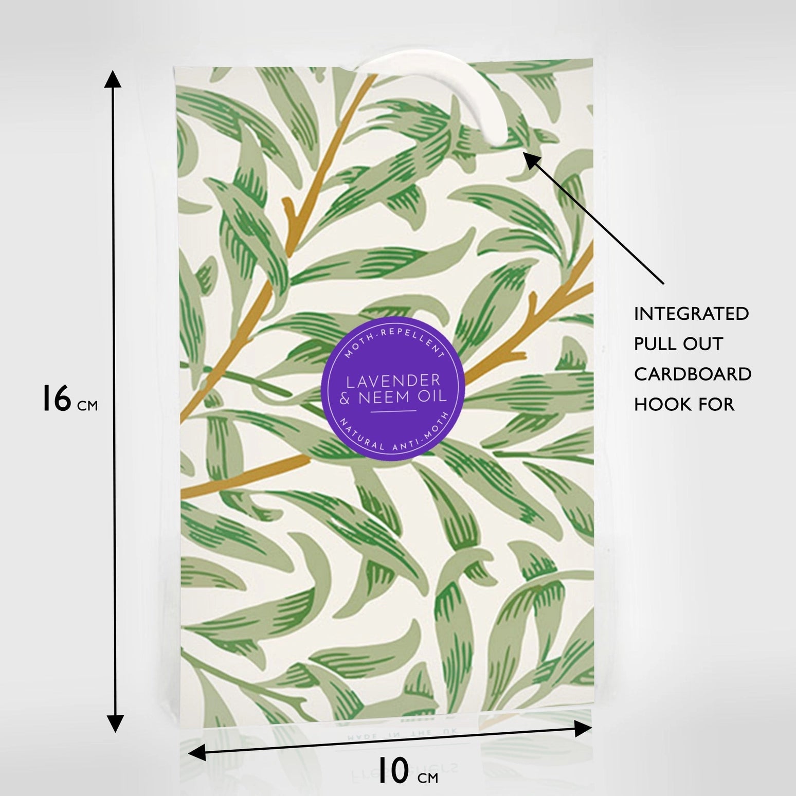 The Master Herbalist Anti- Moth Scented Scented Wardrobe Freshener – Lavender & Neem Oil – 2 Pack