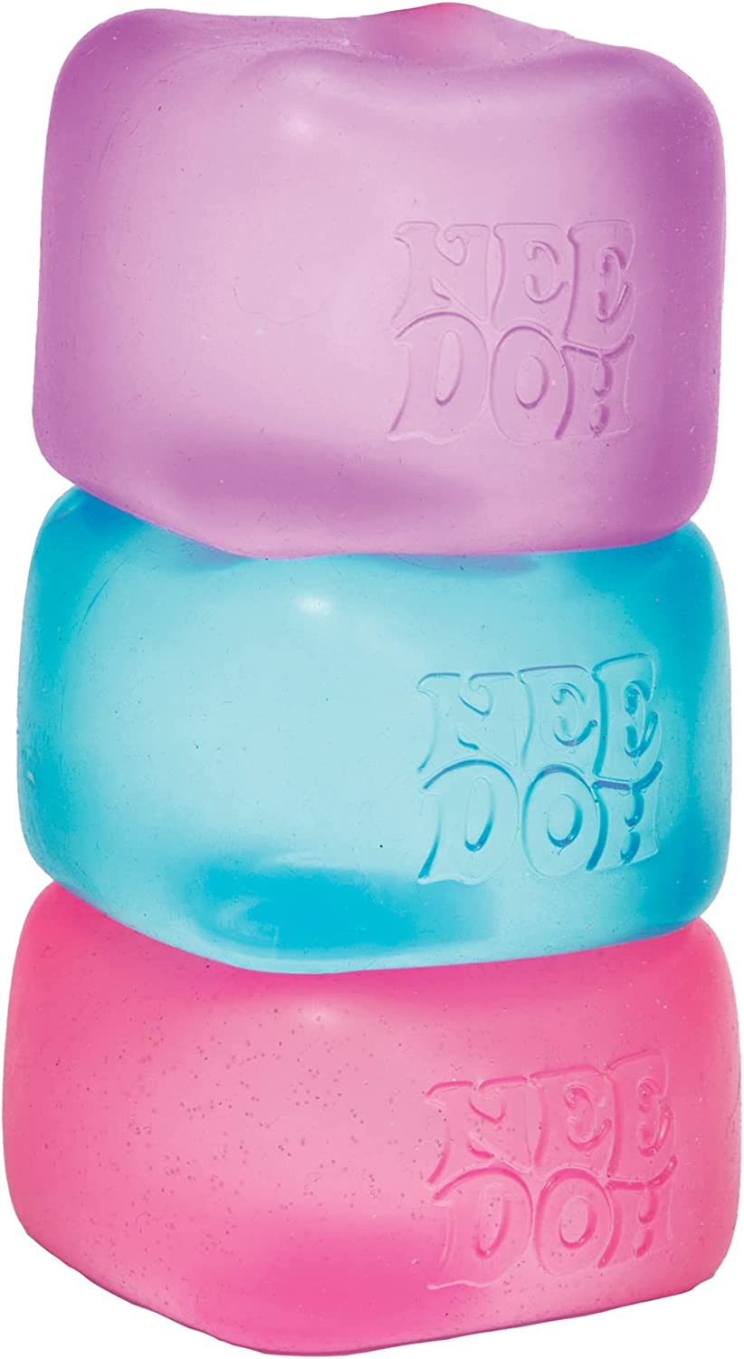 NeeDoh Nice Cube – Super Solid Squishy Stress Cube – Assorted Colors