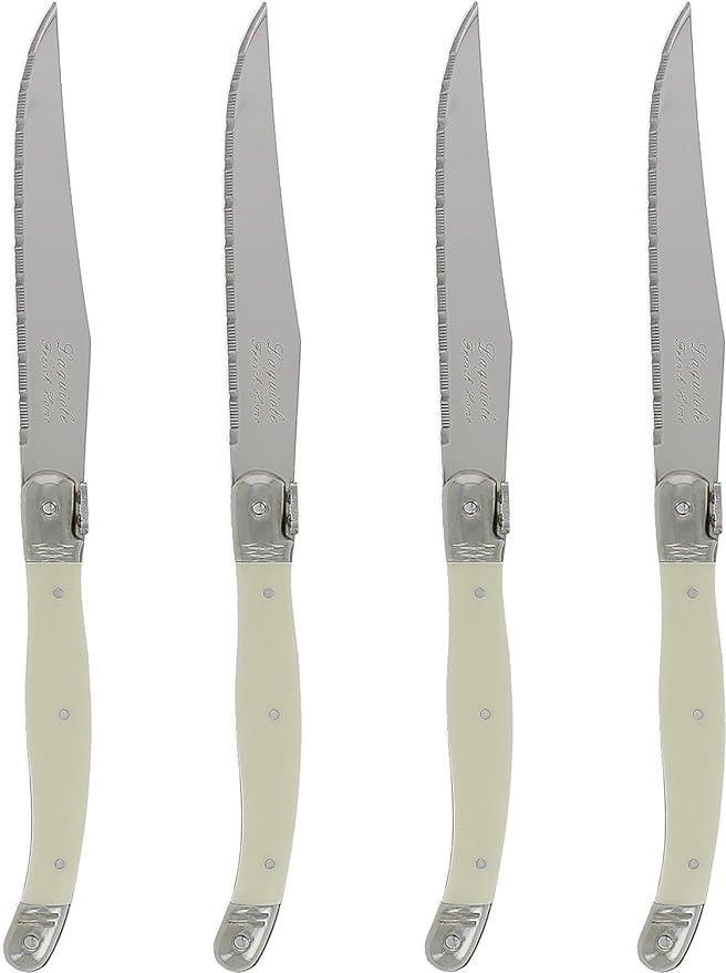 French Home Laguiole Faux Ivory Steak Knives – Set of 4
