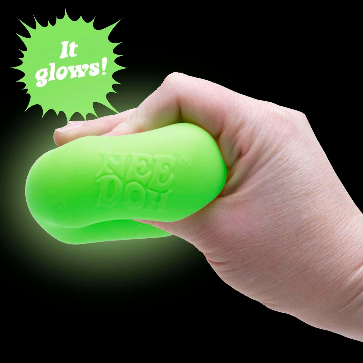 NeeDoh Glow in The Dark Squishy Stress Cube – Assorted – Each Sold Separately