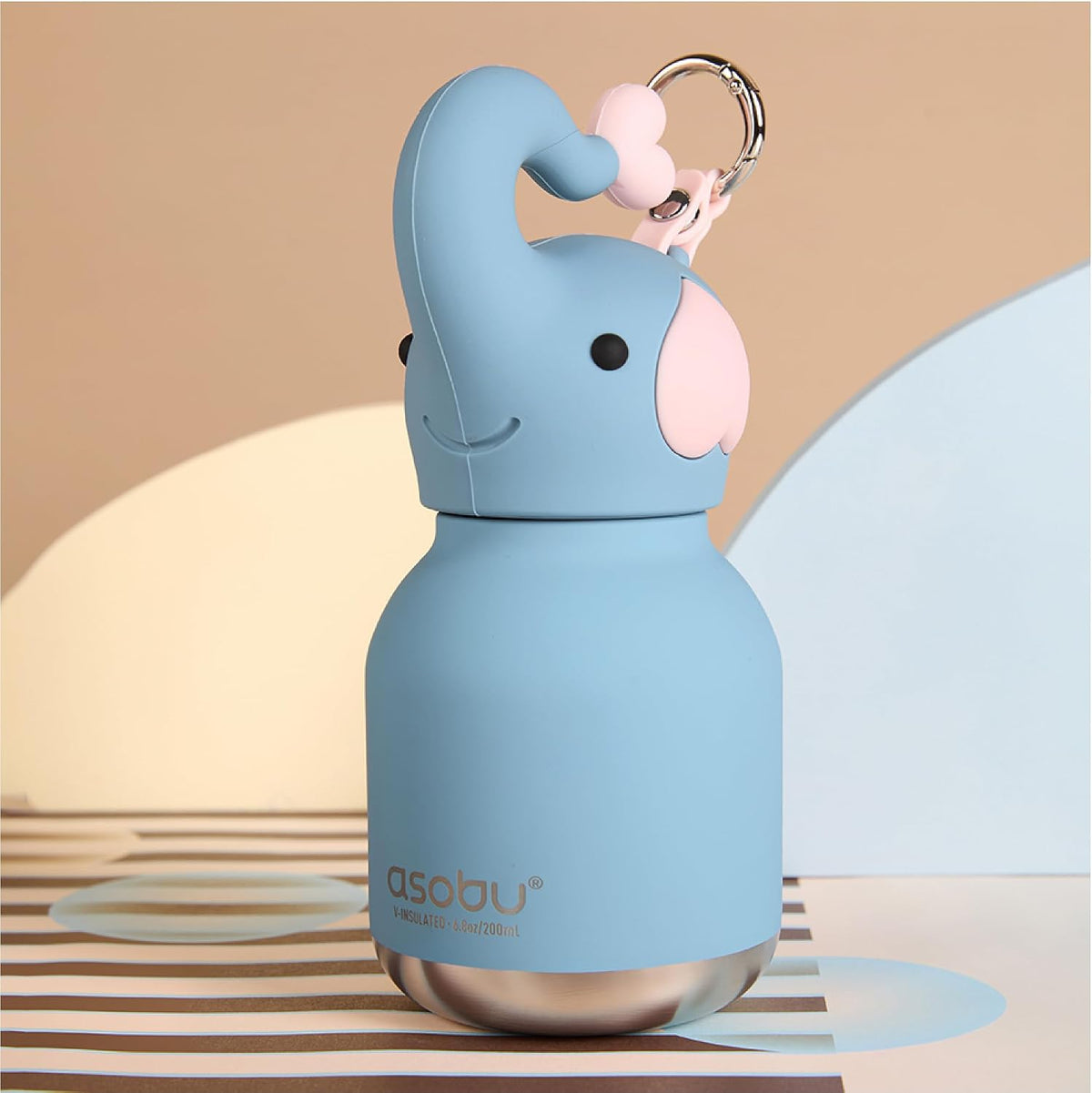 ASOBU Bestie Mini Water Bottle – Elephant – 6.7oz – 3.2" X 5.5"
