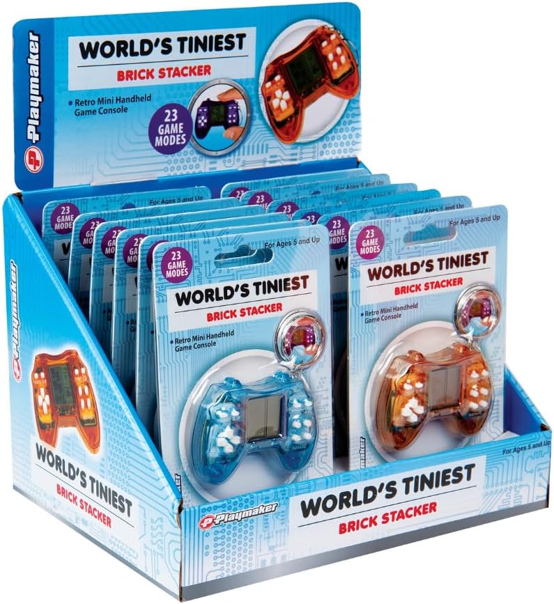 World's Tiniest Brick Stacker Retro Mini Handheld Game Console
