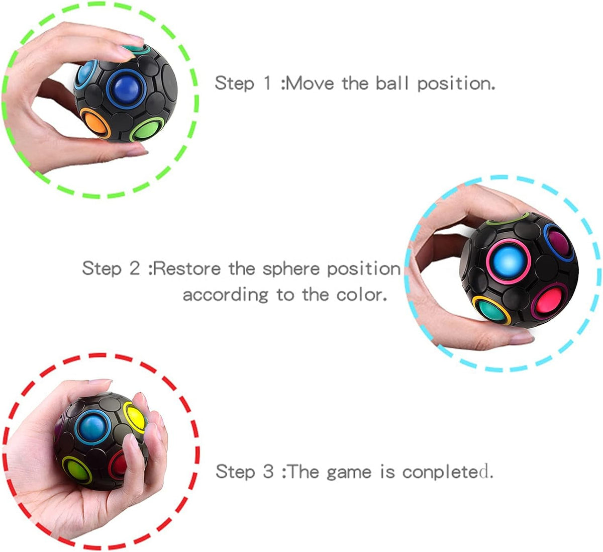 Color This Ball Rainbow Color Match Puzzle Ball – Assorted Colors – Sold Individually ...