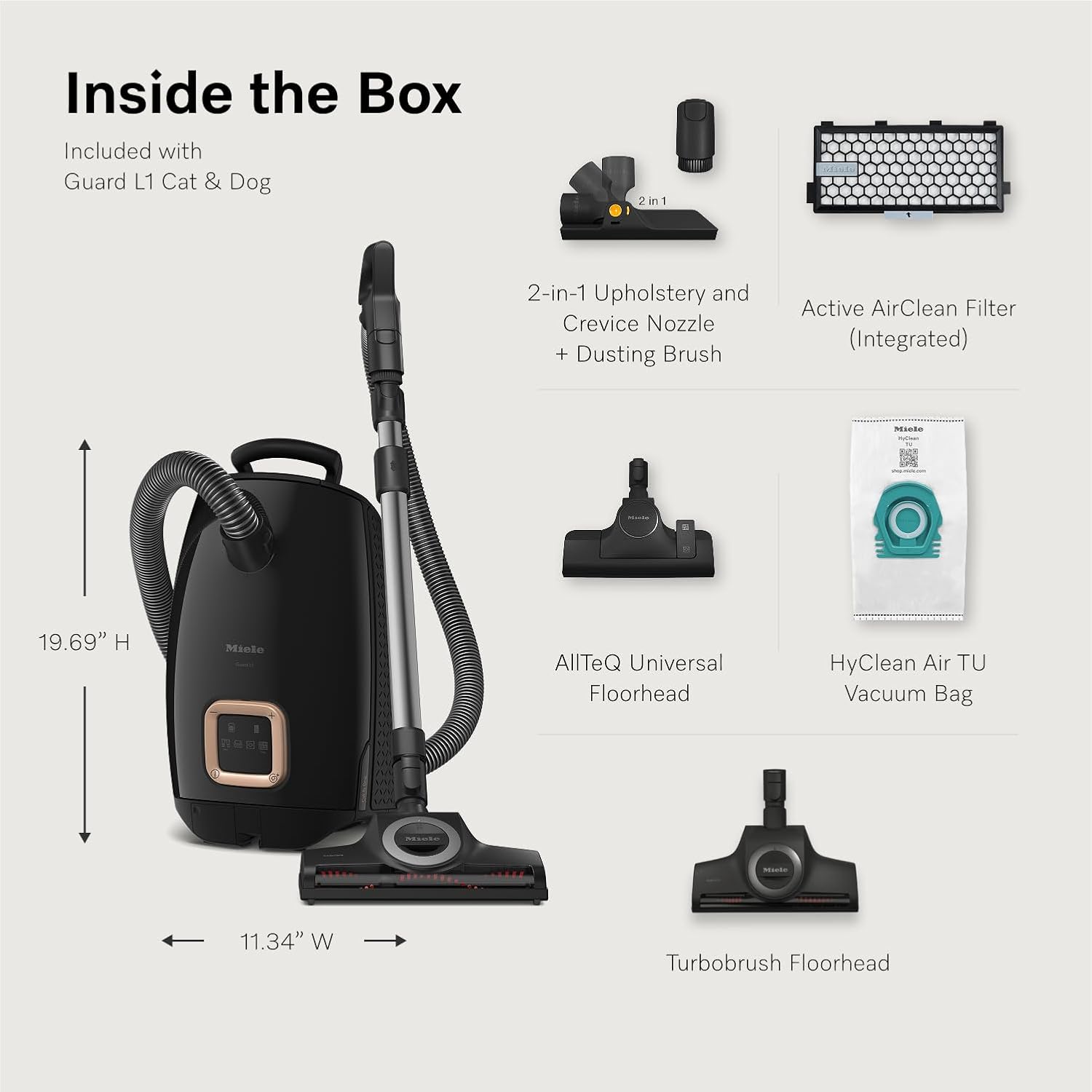 Miele Canister Vacuum Guard L1 Cat & Dog – Obsidian Black