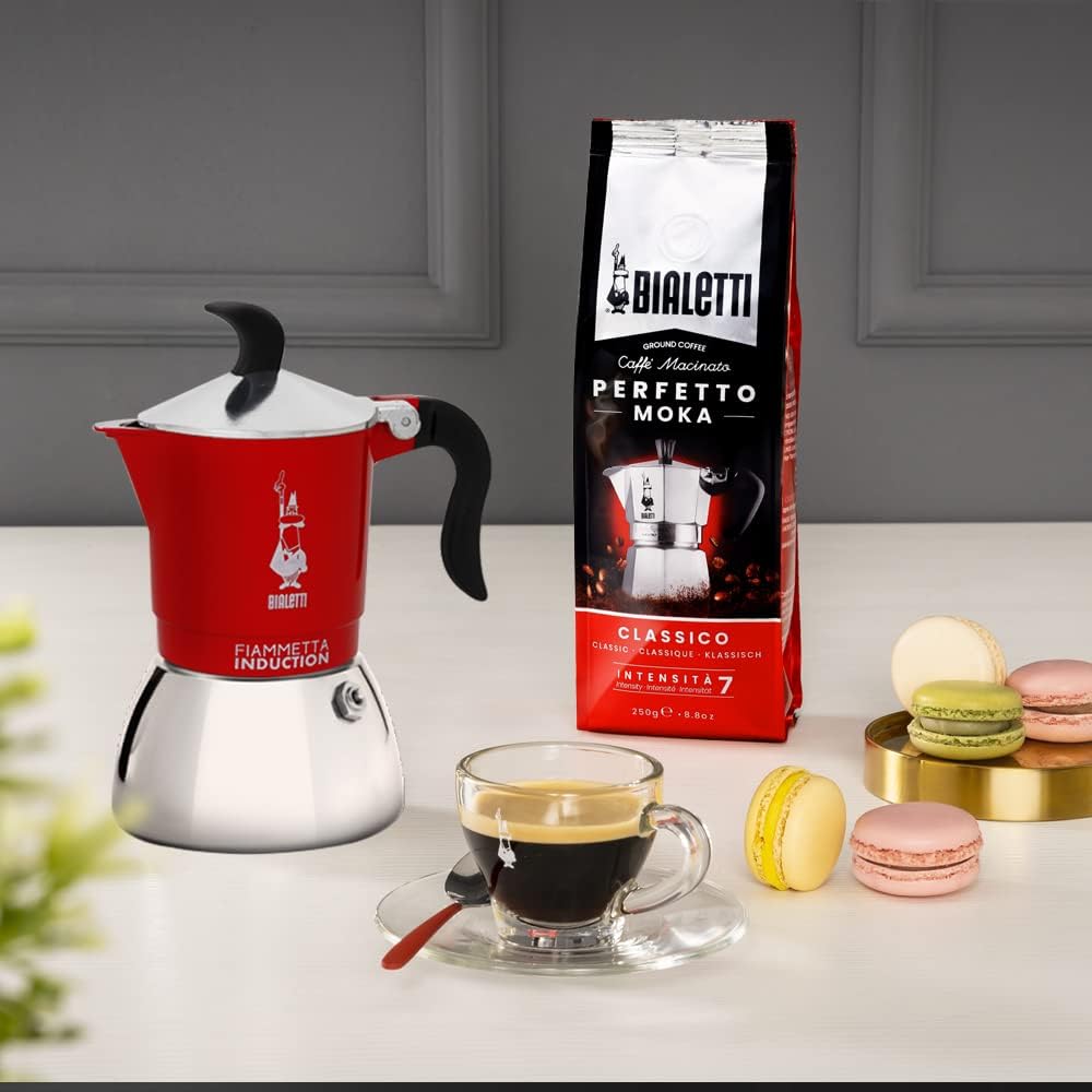 Bialetti Fiammetta Induction Coffee Maker – 2 Cups – Red