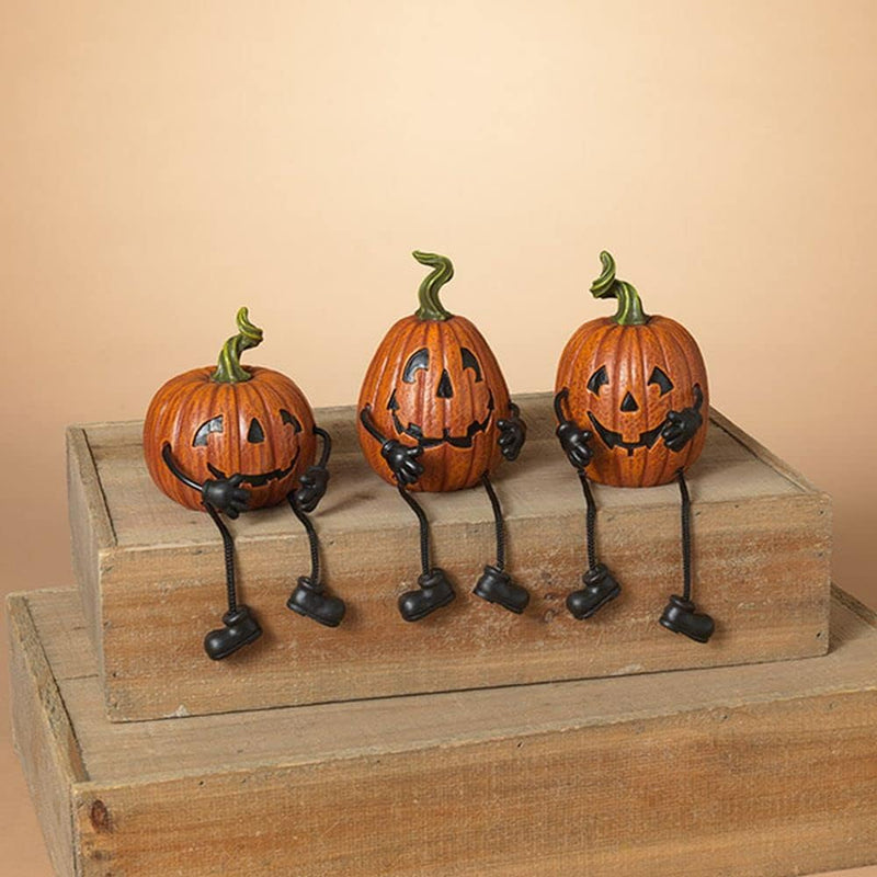 Resin Halloween Pumpkin Shelf Sitter – Assorted Styles – SOLD INDIVIDUALLY