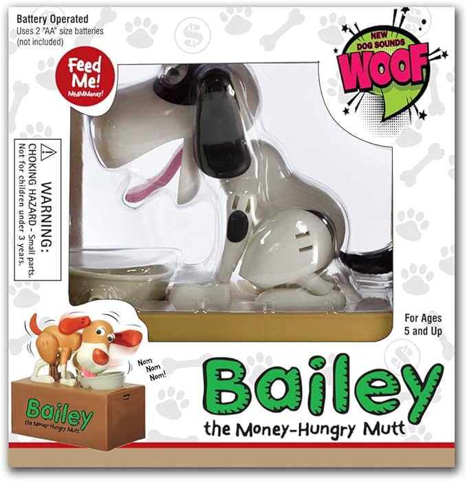 Bailey The Money Hungry Mutt Electronic Doggy Bank   61x5afPJgsL. AC SX679 