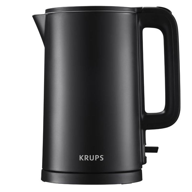 KRUPS Stainless Steel Cool Touch Electric Kettle – 1.5-Liter – Black