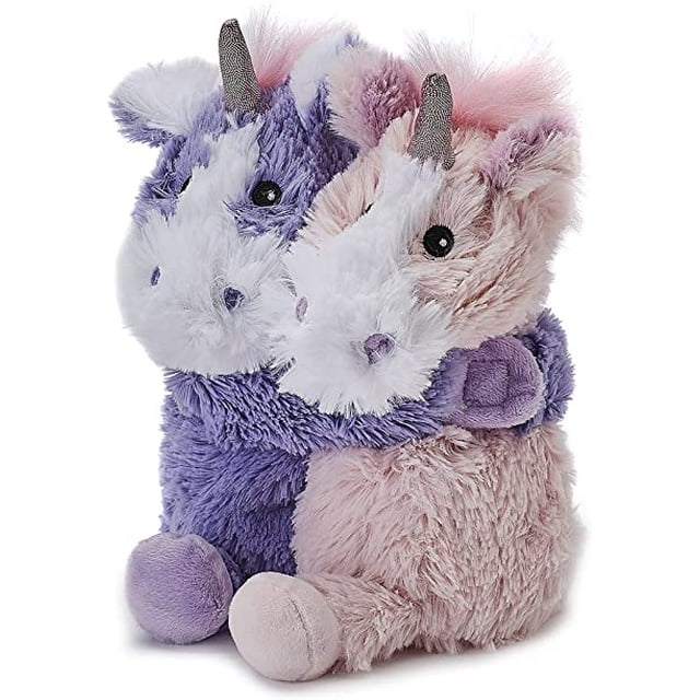 Warmies – Microwavable Lavender Scented Weighted Plush Animals – Unicorn Hugs – Set of 2