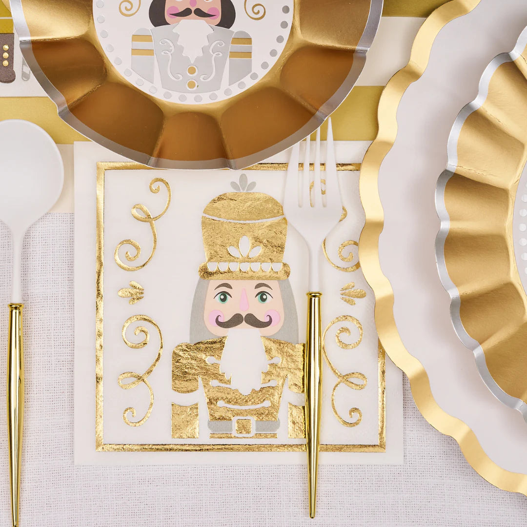 Sophistiplate Gilded Nutcracker Lunch Napkins – 20pk