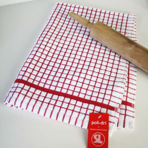 Samuel Lamont Poli Dri 100% Cotton Dish Towel – Red