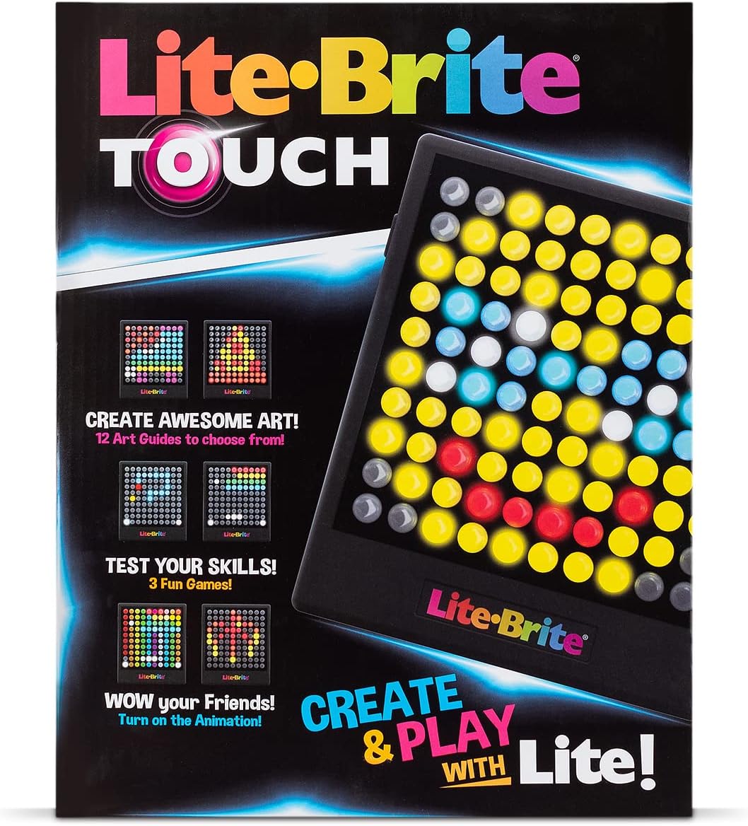 Lite-Brite Touch - Create Play & Animate - Light Up Portable Stem Sensory Learning Toy