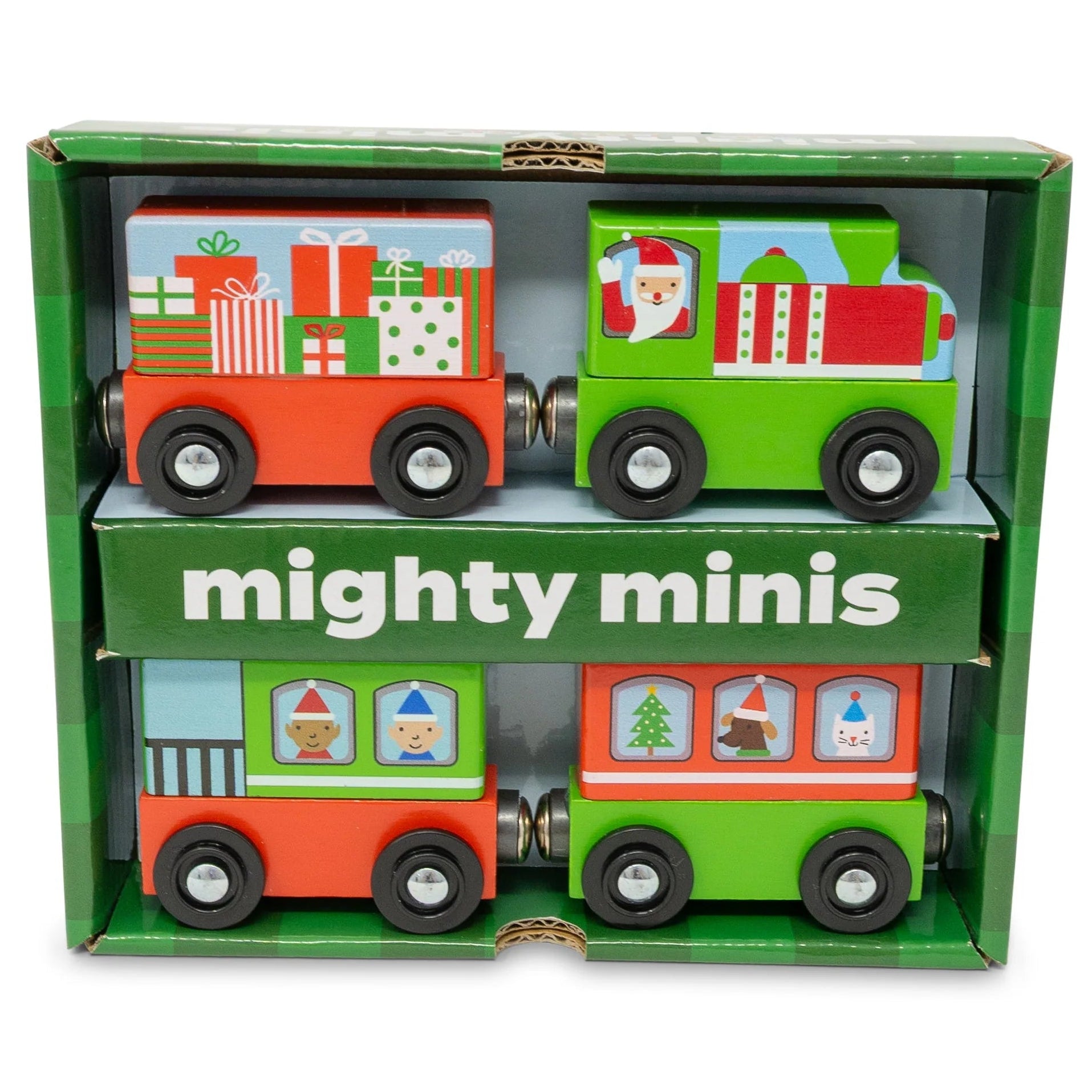 Jack Rabbit Magnetic Christmas Train Mighty Minis – Set of 4
