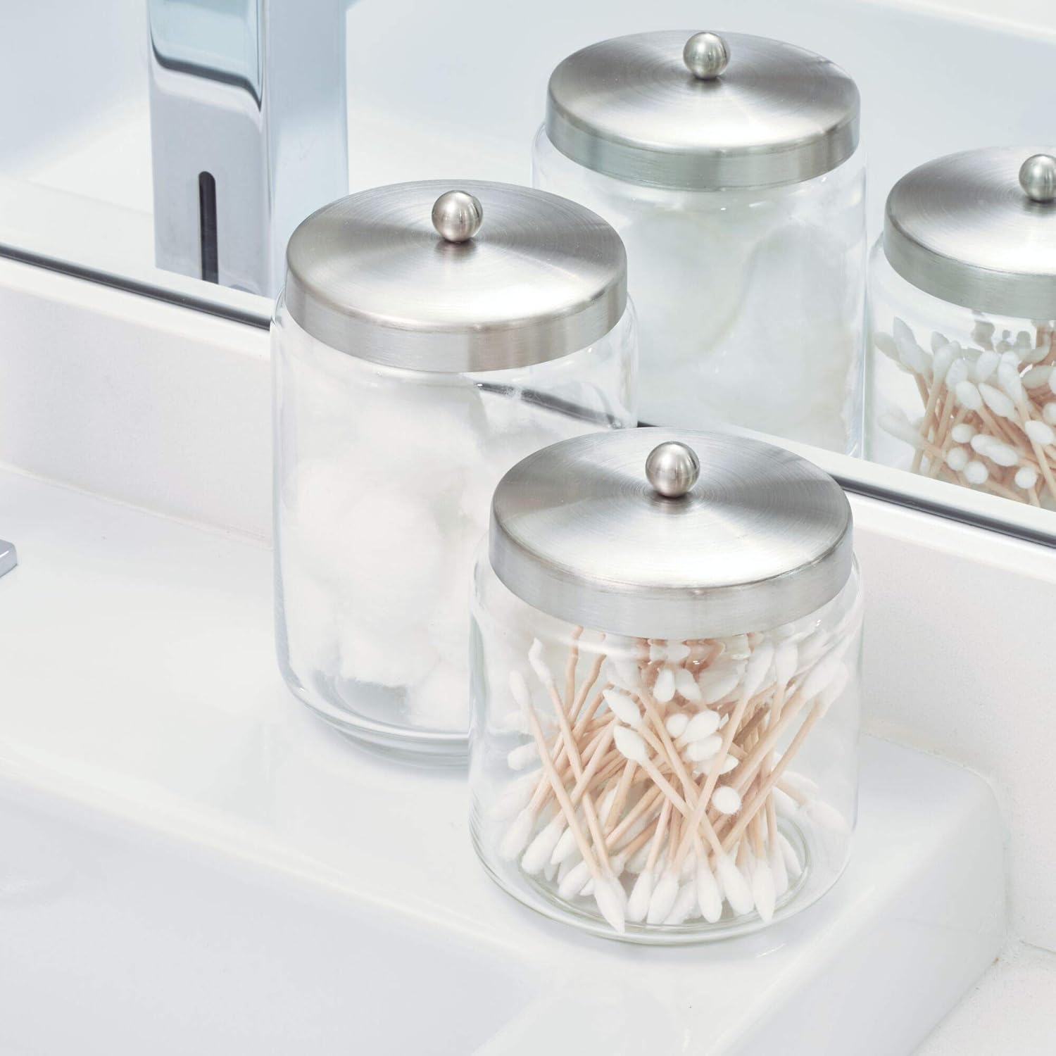 InterDesign Forma Glass Apothecary Jar – Large – Clear