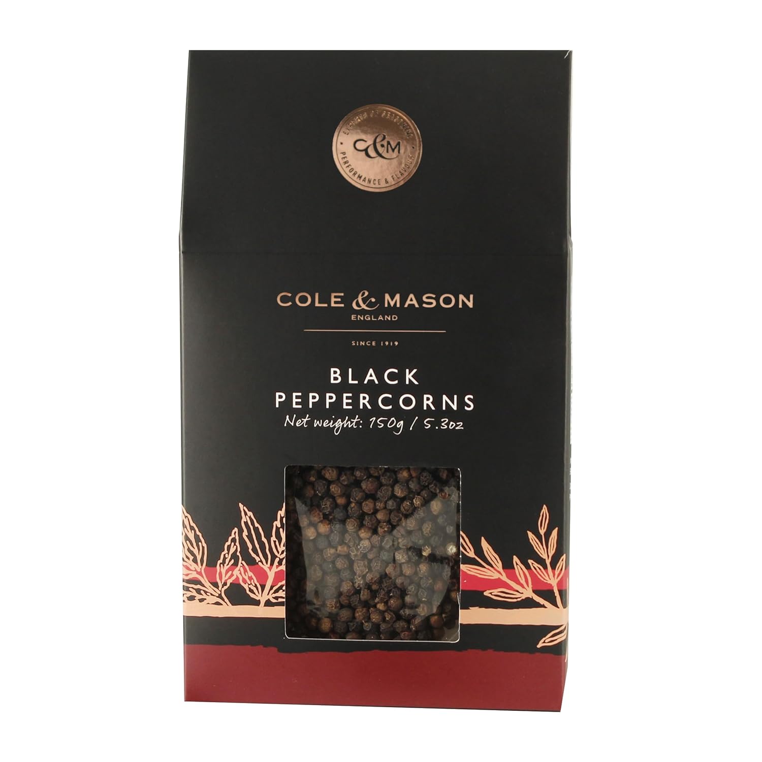 Cole & Mason Gourmet Black Peppercorns – 6.74oz