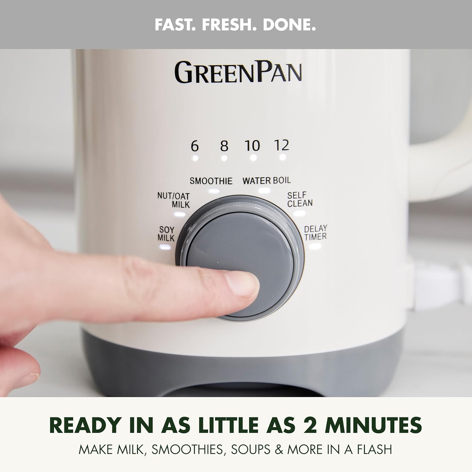 GreenPan Nut Milk Maker – 15-in-1 for Homemade Plant-Based Non-Dairy Beverages – 30oz