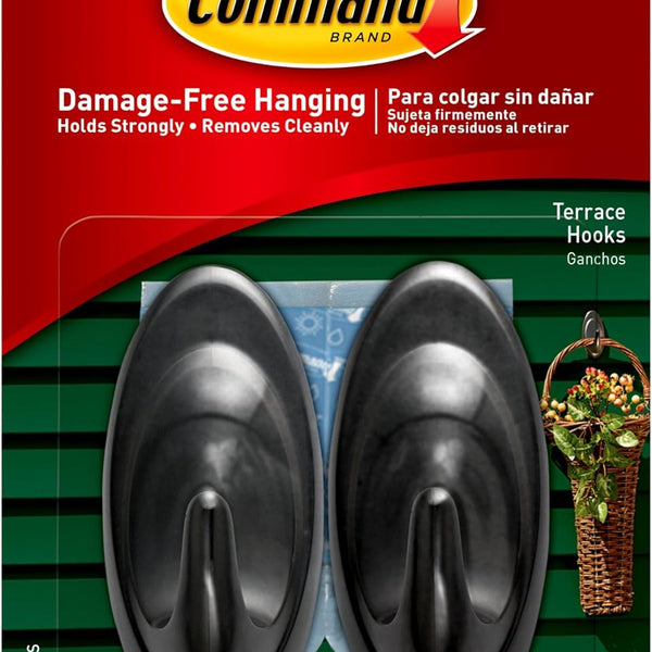 command hooks for outdoor hanging plants Command Damage Free Outdoor Terrace Hooks – 3lb. Capacity – 2-Pk. – S.  Feldman Housewares