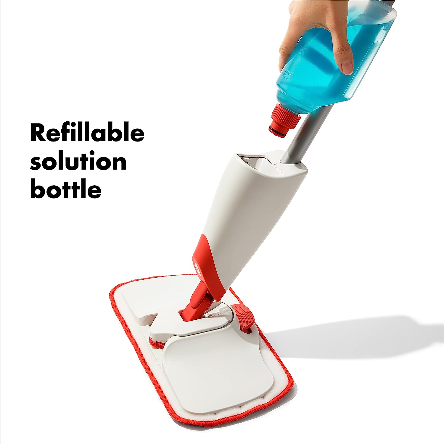 Good Grips Microfiber Spray Mop with Slide-Out Scrubber