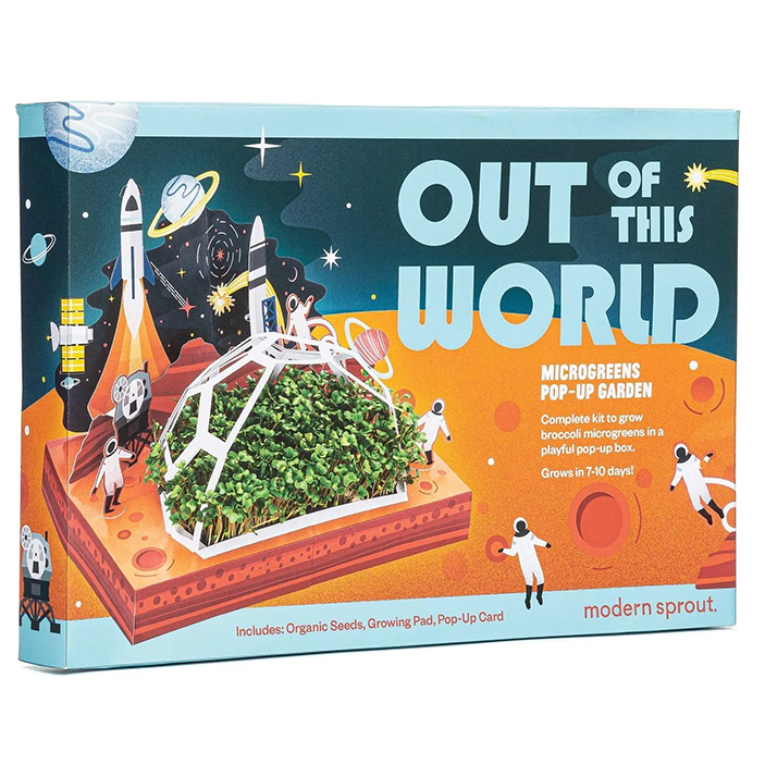 Modern Sprout Interactive Microgreens Garden Kit for Kids – Out of this World