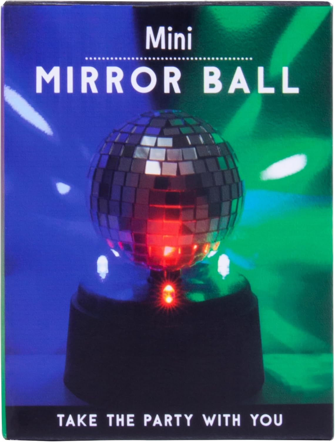 Fizz Mini Disco Mirror Ball LED Rotating Party Light – 5"