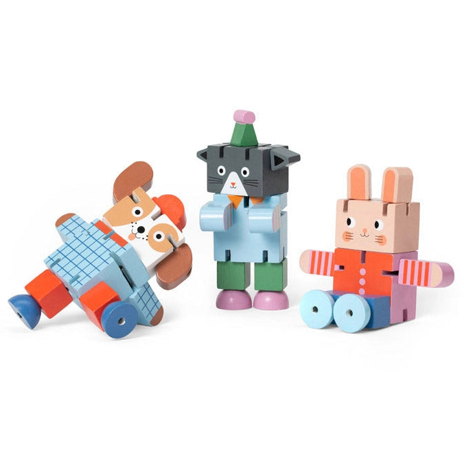 Kikkerland Kidoki Wooden Flexi-Animals – Assorted – Each Sold Separately