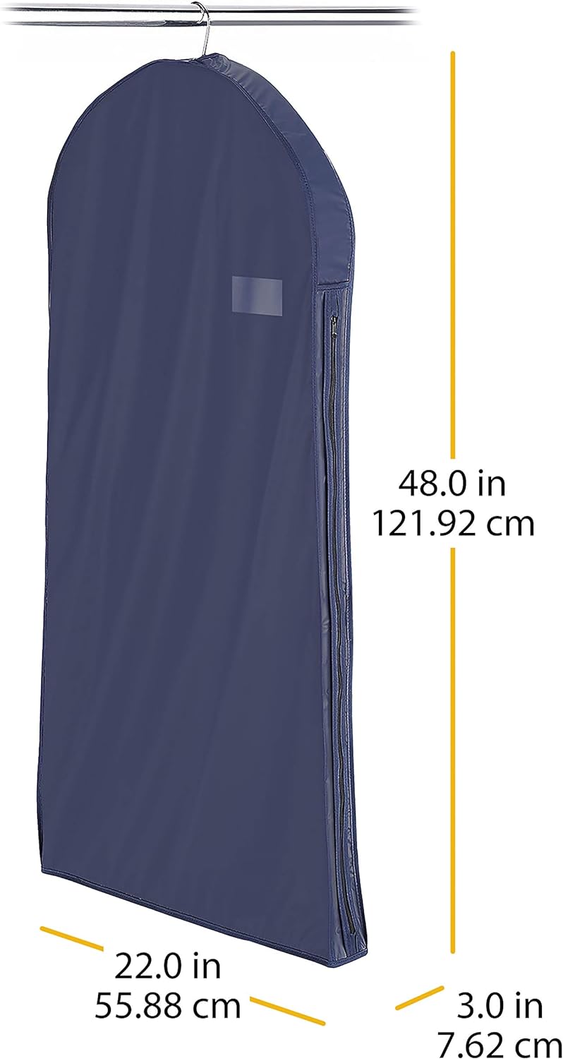 Whitmor Blue Zippered Travel Dress Bag – 22" x 38"