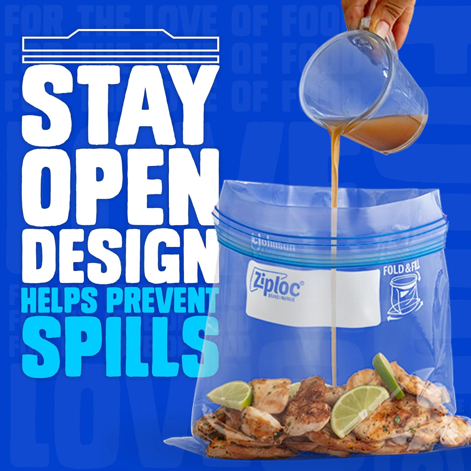 Ziploc Pinch & Seal Storage Bags With Stay Open Design– Gallon
