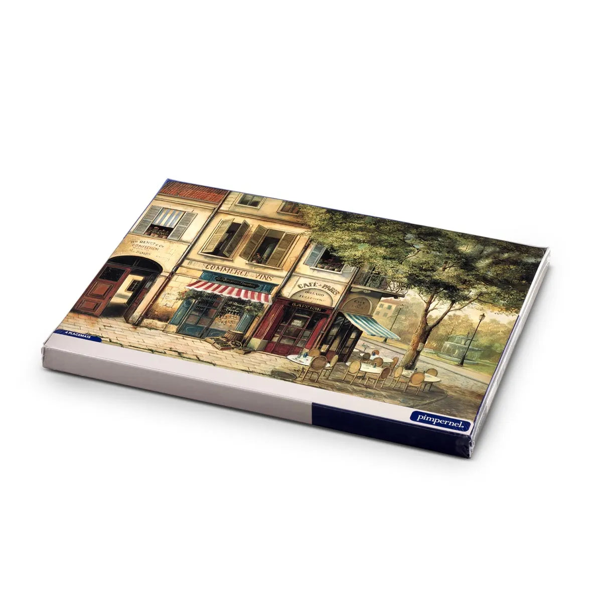 Tuscan Parisian Scenes Cork Bottom Hard Placemats – Set of 4