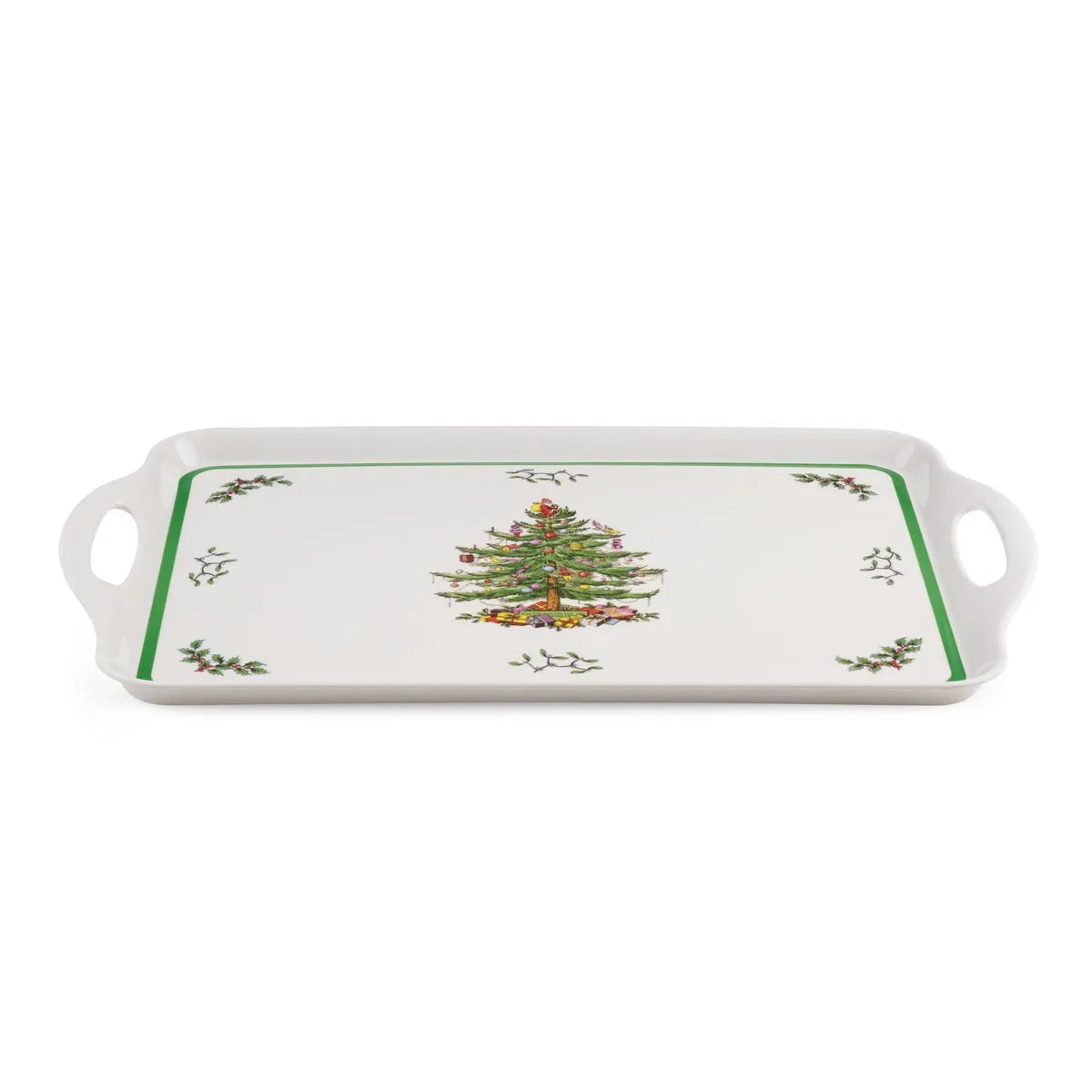 Melamine Large Handled Serving Tray – Christmas Tree  Melamine   19" x 11.6"