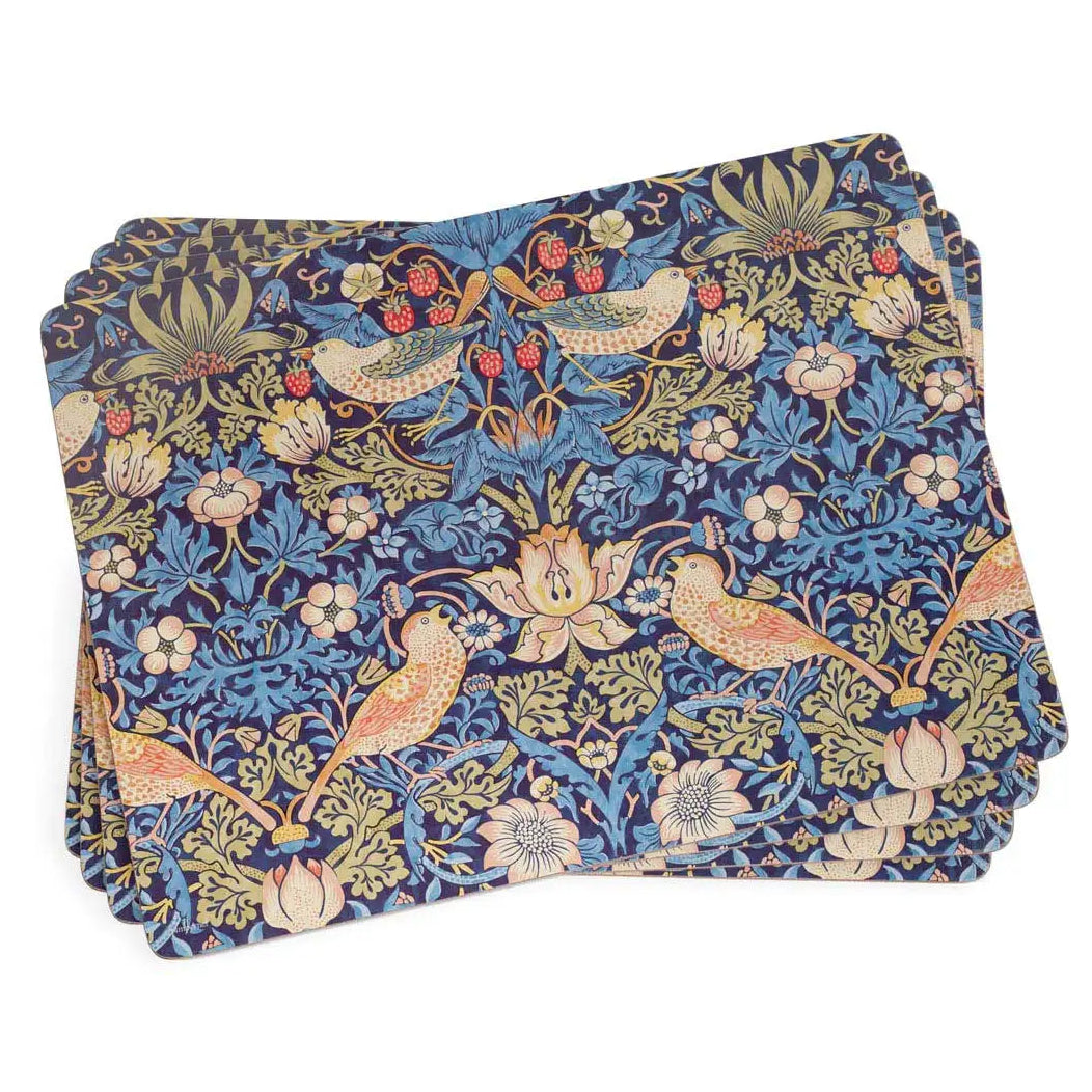 Pimpernel Strawberry Thief Blue Placemats – Set of 4