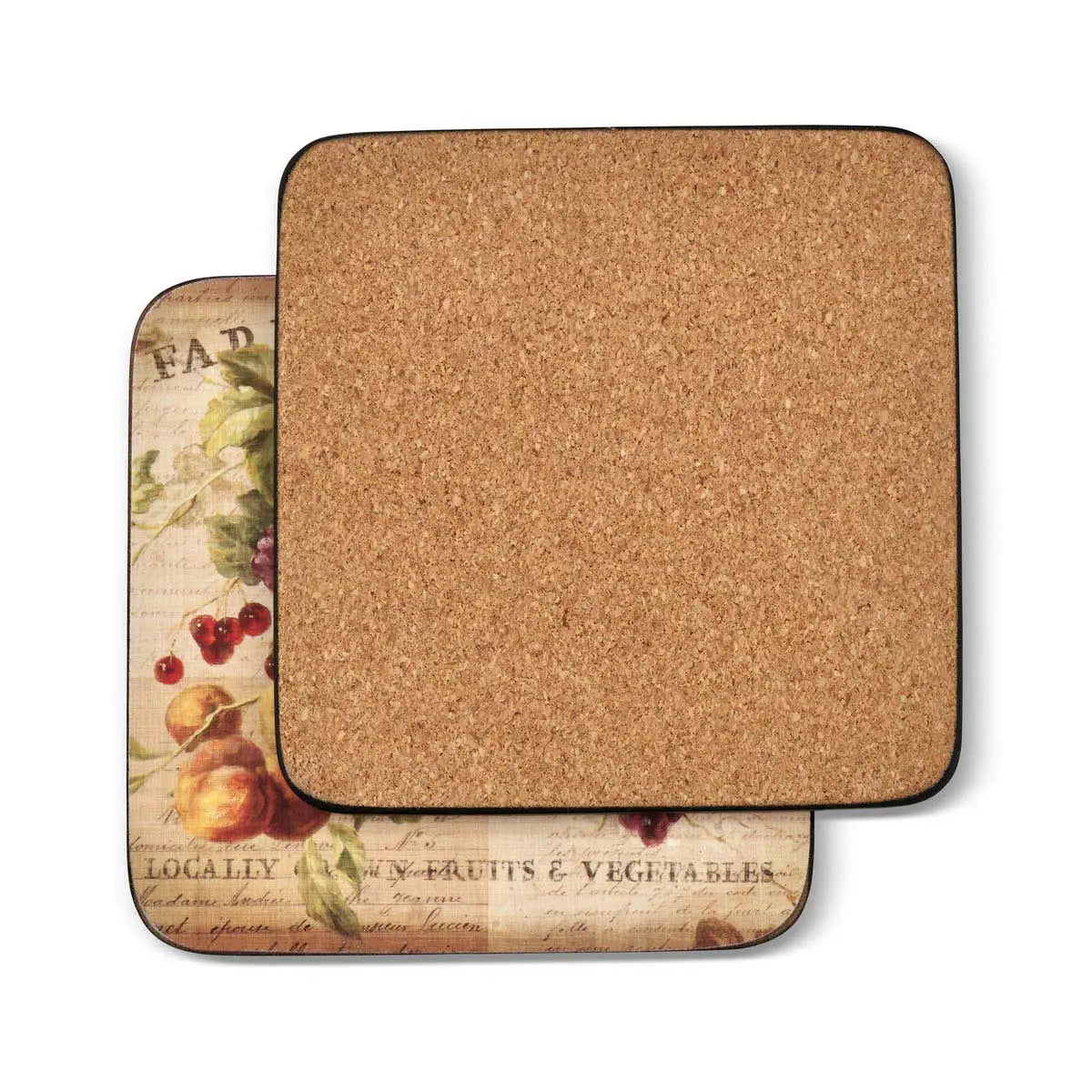 Portmeirmion Square Corkback Coasters – Abundant Fall – Set of 6
