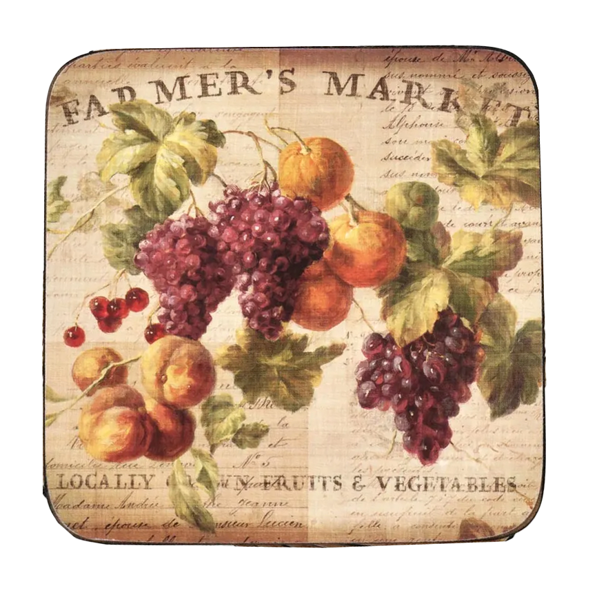 Portmeirmion Square Corkback Coasters – Abundant Fall – Set of 6
