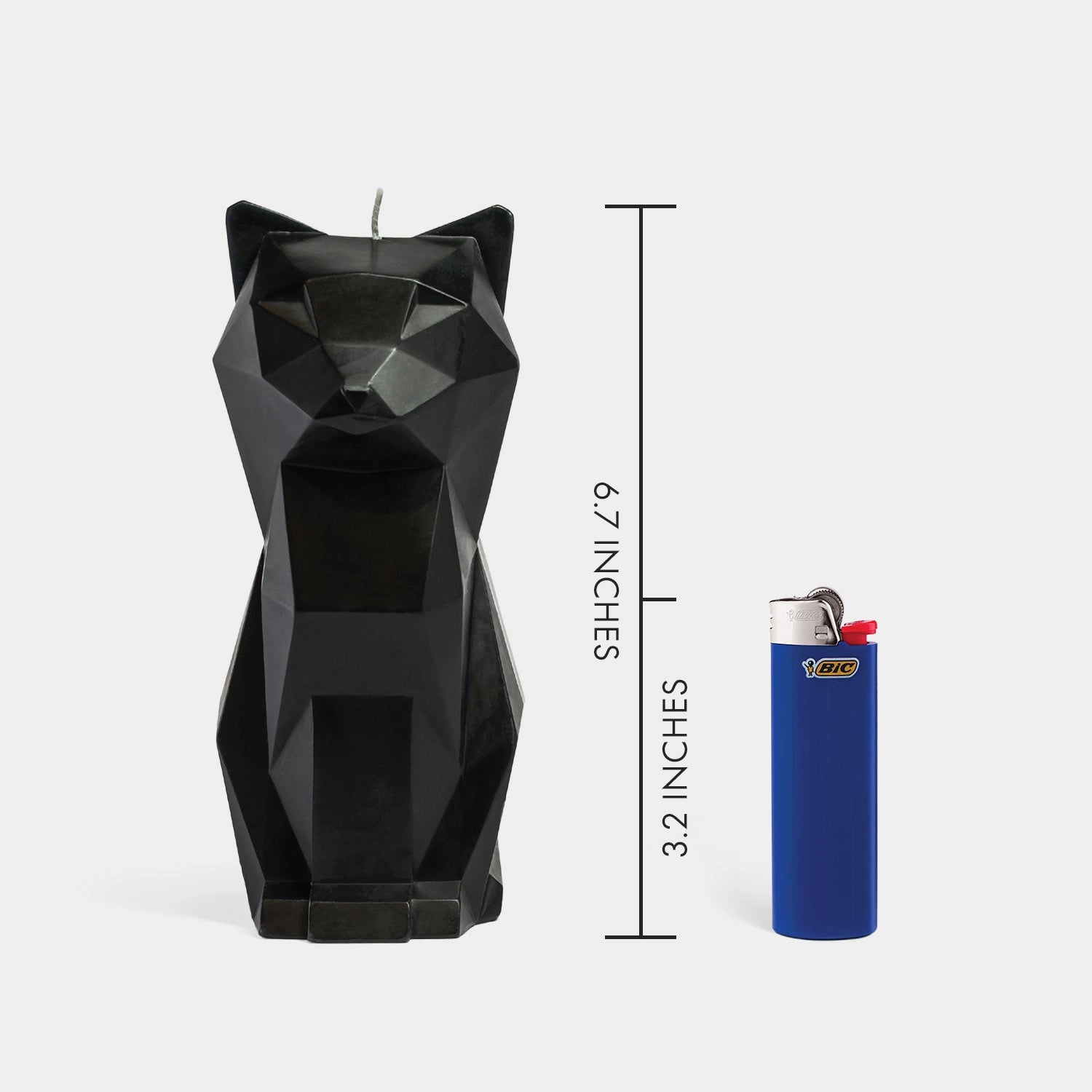 Pyropet Kisa Black Cat Candle With Hidden Skeleton Inside