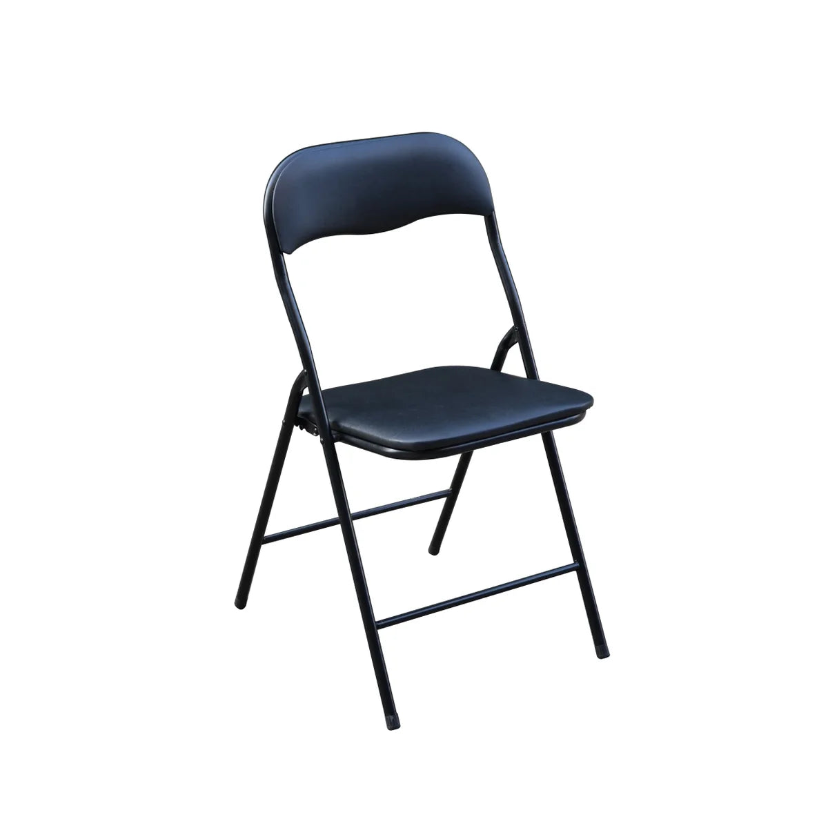 Vinyl Cushion Folding Chair – Black