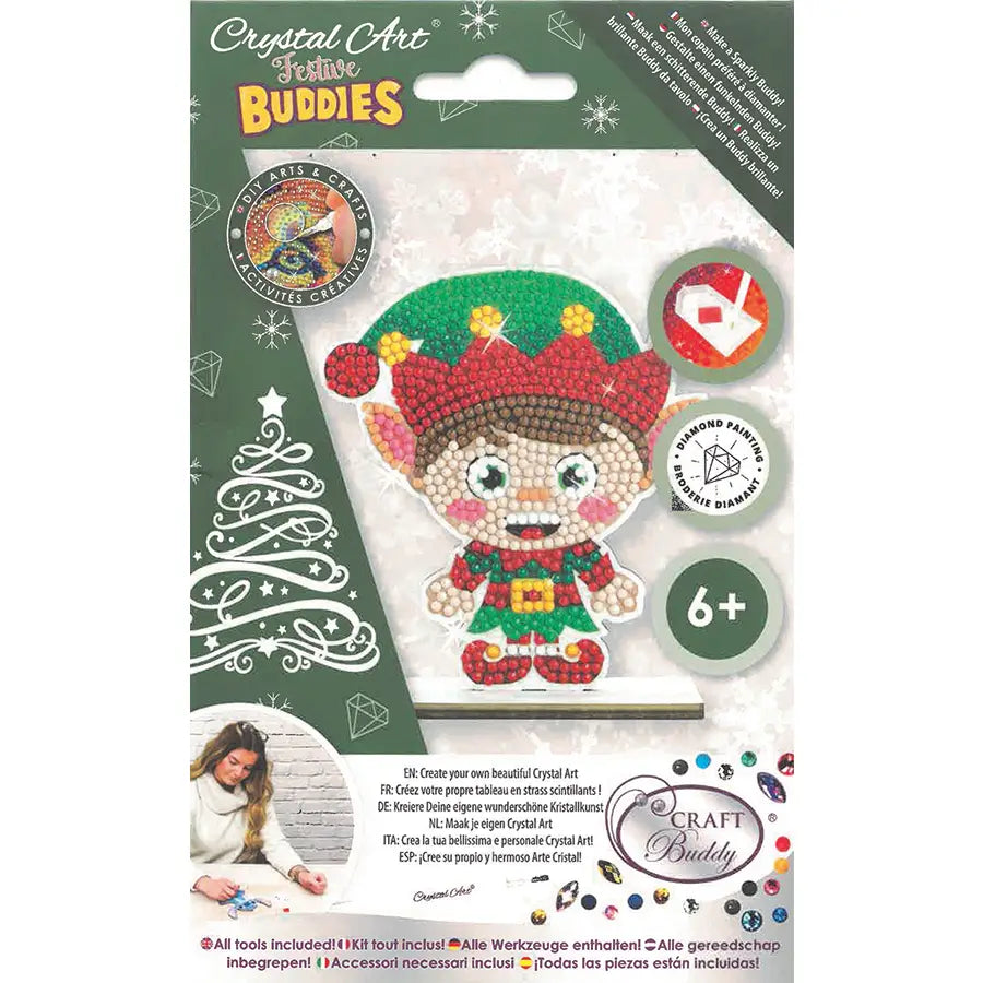 Chrystal Art Craft Kit – Festive Buddies – Elf