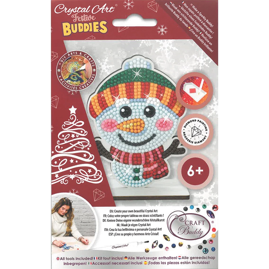 Chrystal Art Craft Kit – Festive Buddies – Snowman