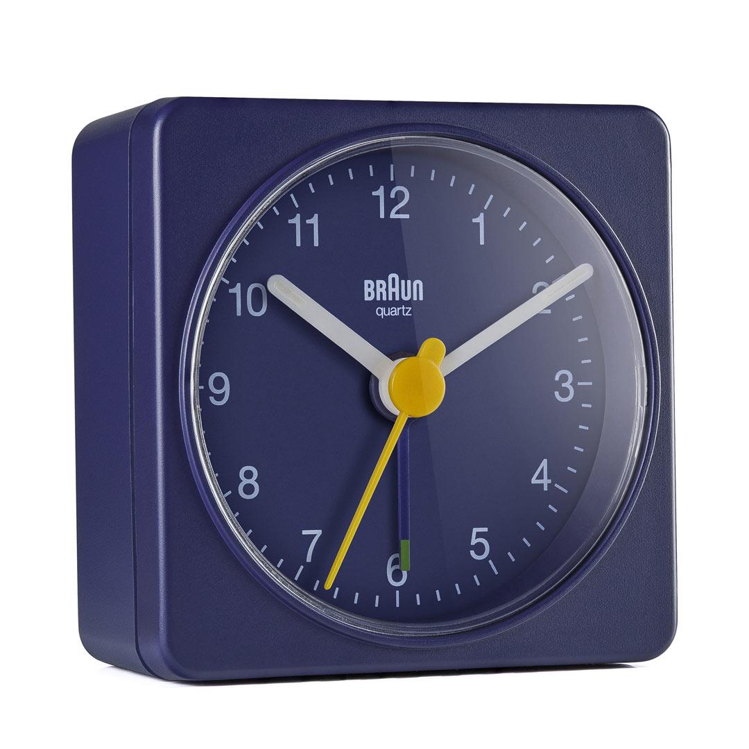 Braun Classic Travel Analogue Alarm Clock With Crescendo Beep – Blue