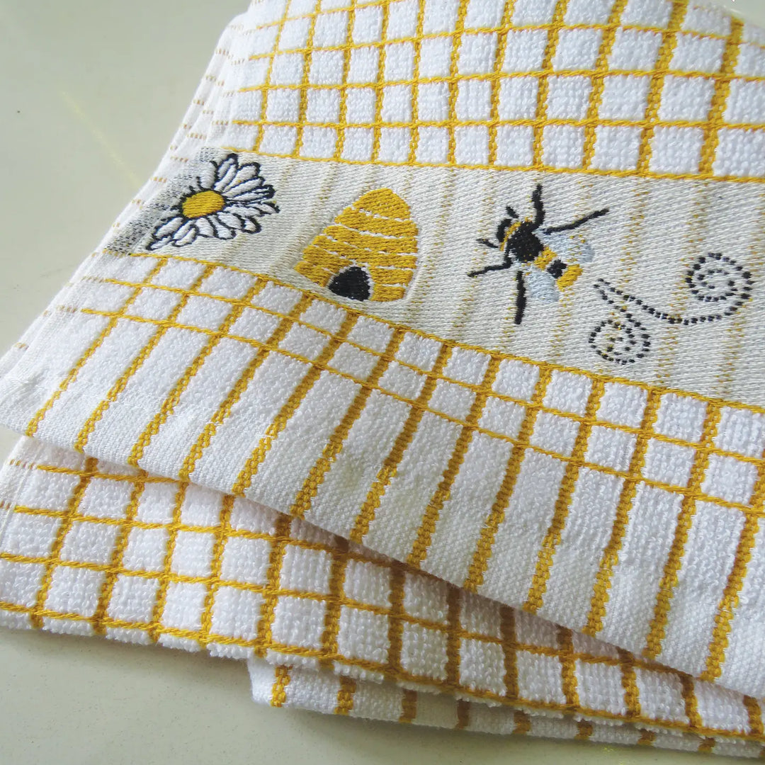 Samuel Lamont Poli Dri 100% Cotton Dish Towel – Bees – Pack of 2