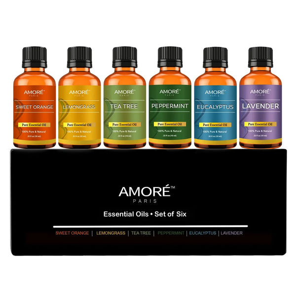 Amoré Top 6 Blends Essential Oil Set – Pack of 6