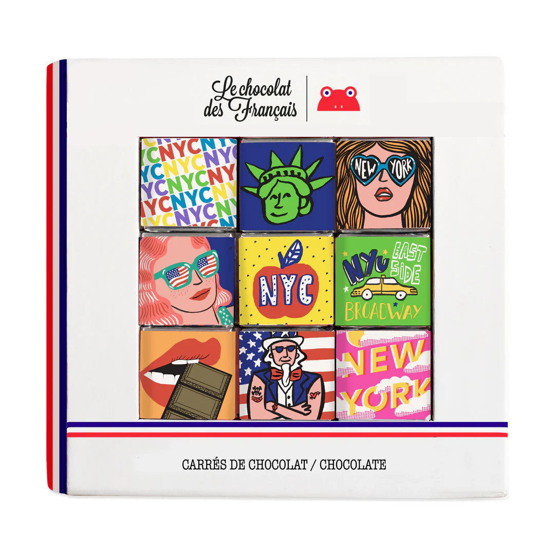 Le Chocolat des Francais NYC Theme Chocolate Squares – Box of 9