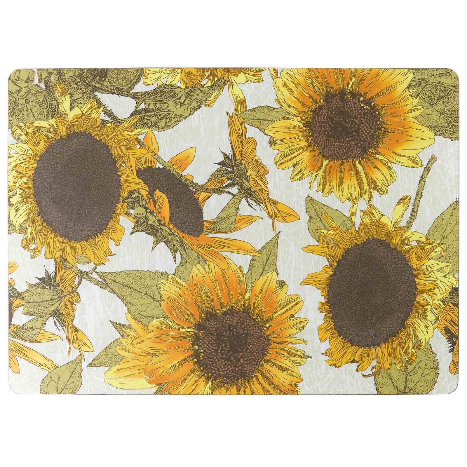Sunflowers Art Hardboard Placemats – Boxed 4 Pack