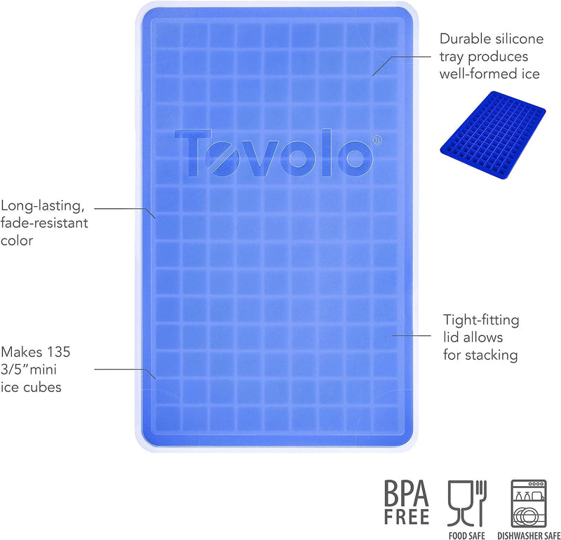 Tovolo Perfect Cube Ice Trays, Stratus Blue - 2 pack