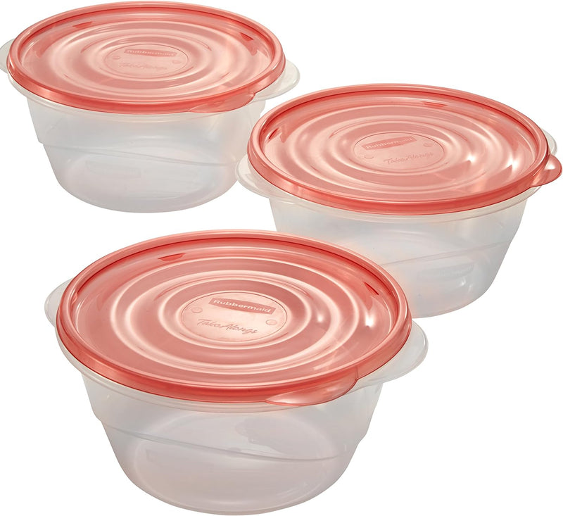 Rubbermaid Rose Pink Party Platters, 2-Pack