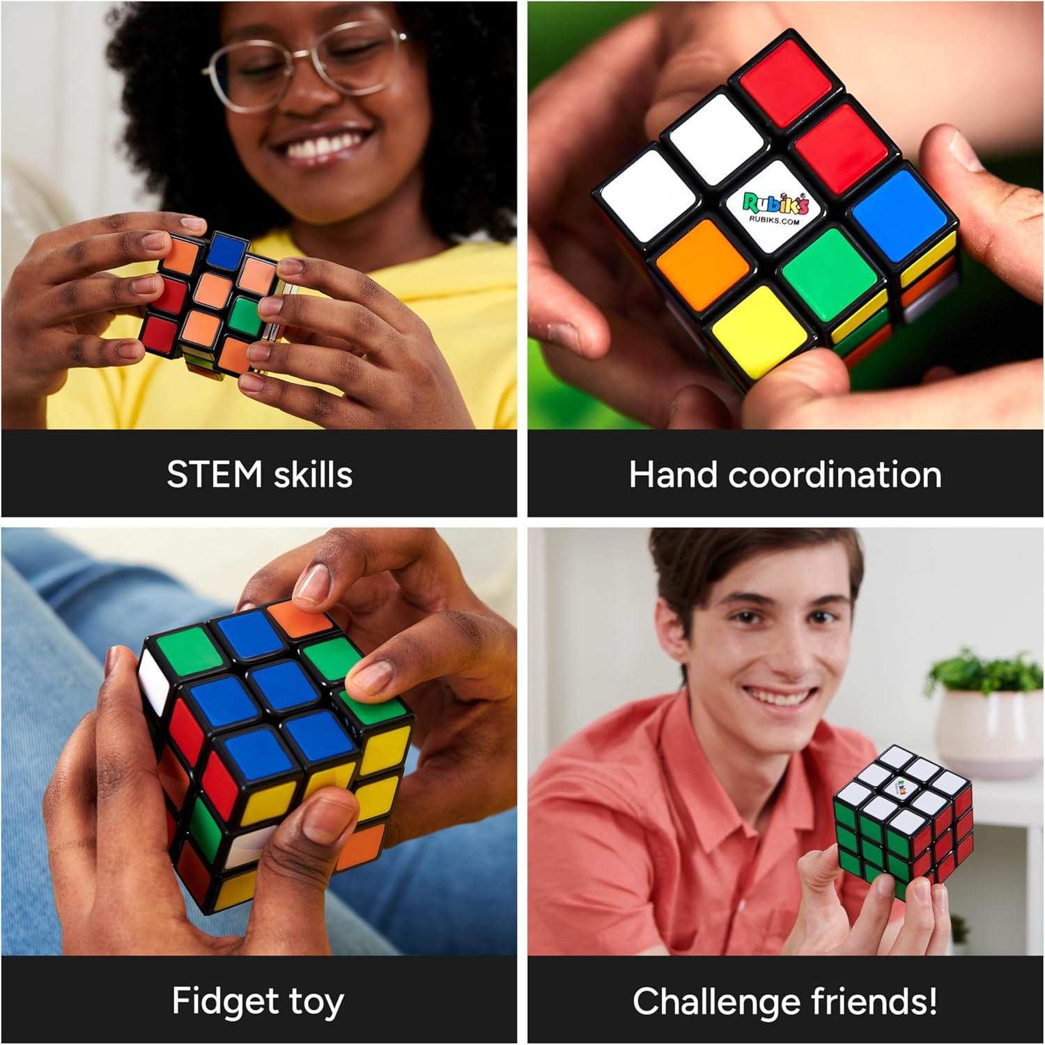 Rubik's Cube Puzzle Cube & Brain Teaser Fidget Toy – 3"x 3"