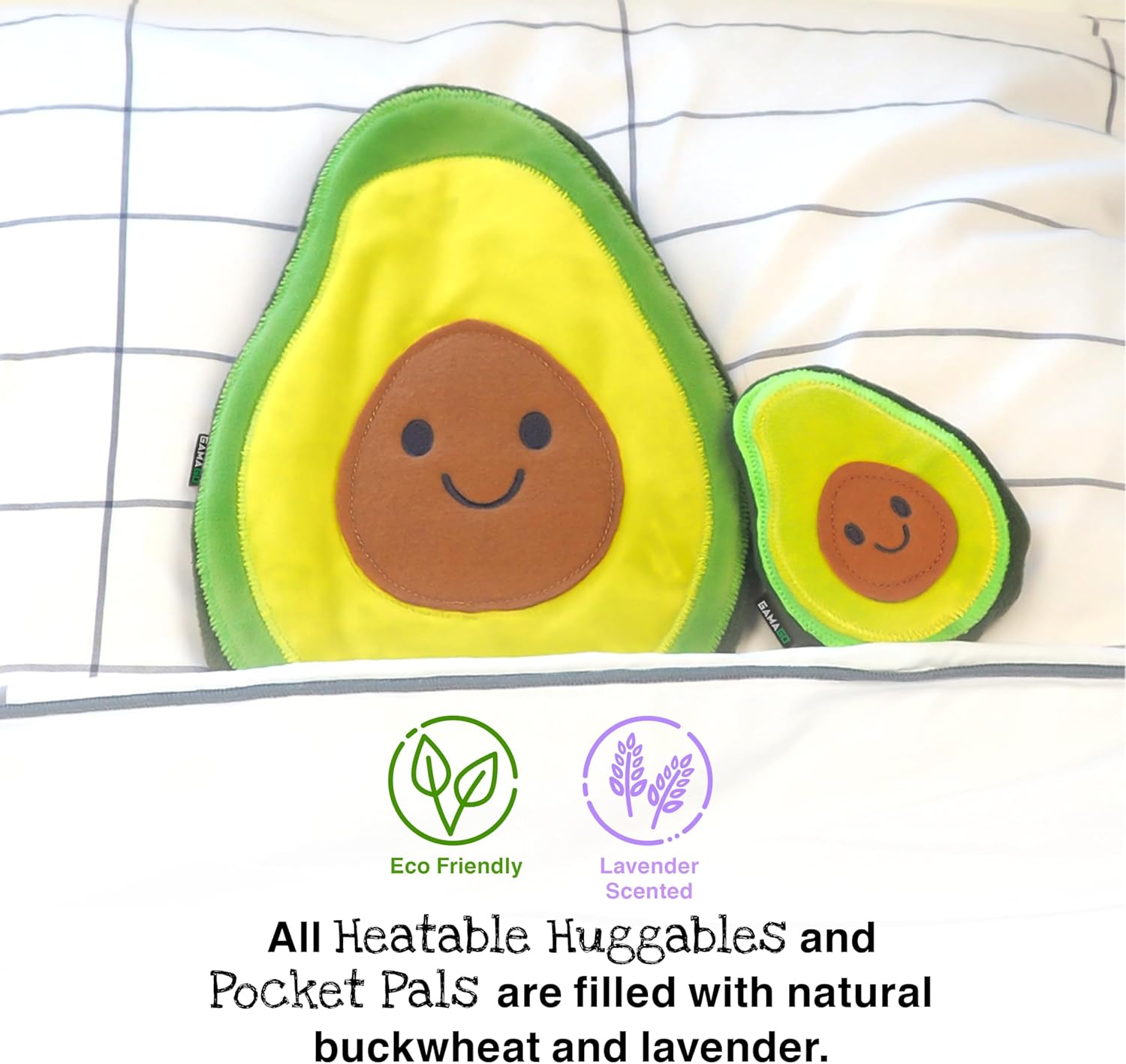 GAMAGO Microwavable Heating Pad & Huggable Pillow – Avocado