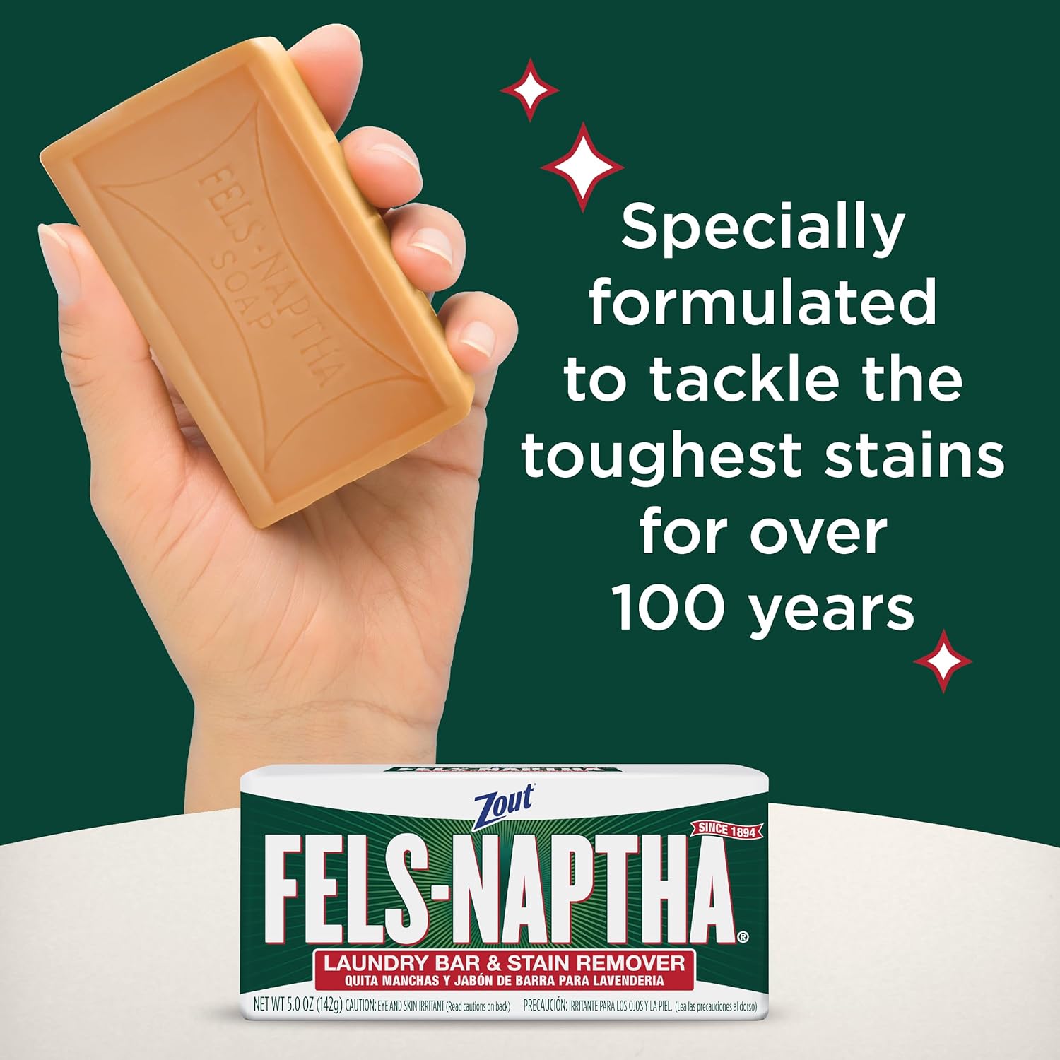 Fels-Naptha Laundry Bar & Stain Remover - 5 oz