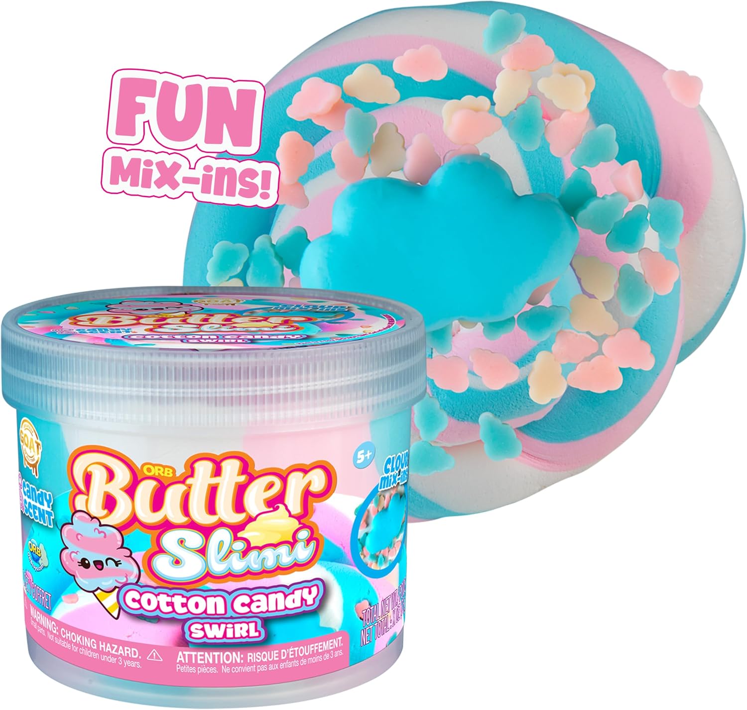 Butter Soft and Stretchy Cotton Candy Scented Slimi Swirl