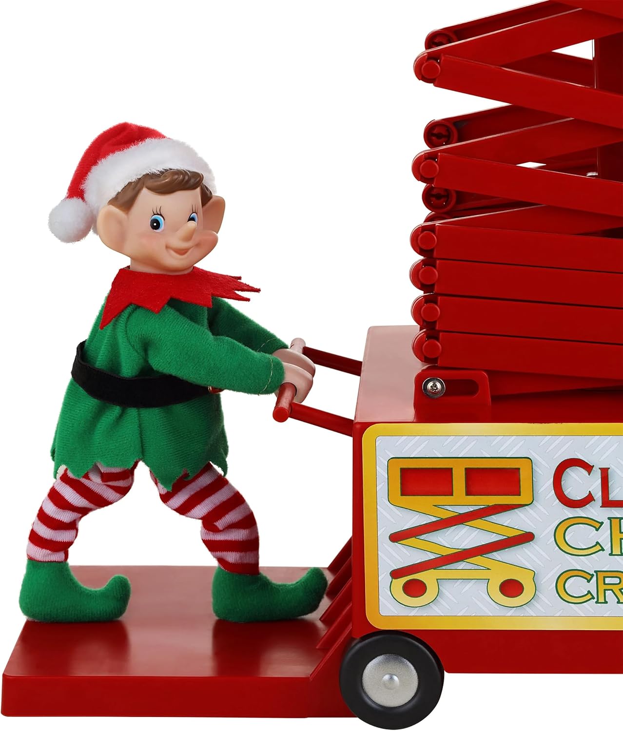 Mr. Christmas Ascensor de Santa animado y musical - 50 pulg. - Blanco