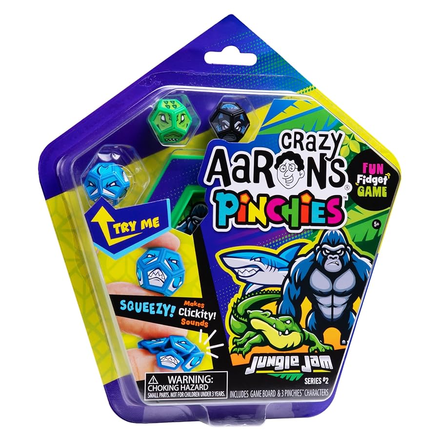 Crazy Aarons Pinchies –  Squeezable Fidget Friends – Jungle Jam